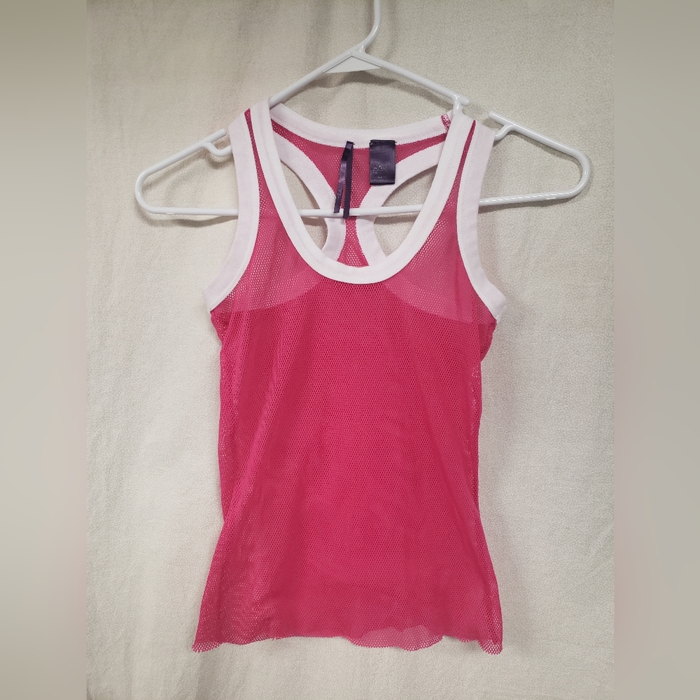 Size Med mesh tank top Or swim suit cover up. Punk Colorful Summer Beach